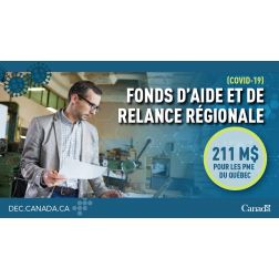 NOUVEAU: DEC pour les régions du Québec lance le Fonds d’aide et de relance régionale pour soutenir les économies locales