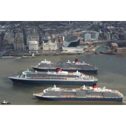 Les trois « Queens » de Cunard réunies à Liverpool