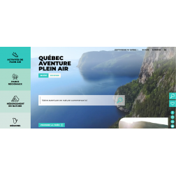 Nouveau site Web de Québec Aventure Plein air