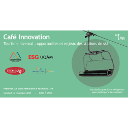 À L'AGENDA: Café Innovation du MT Lab – opportunités et enjeux des stations de ski le 13 novembre 2020 à 8h30