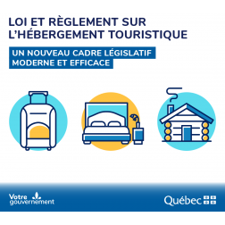 Loi et Règlement sur l'hébergement touristique au Québec: en vigueur le 1 septembre 2022