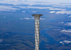 Le projet de la Tour ThothX consiste à construire un ascenseur spatial haut de 20 kilomètres avec des matériaux pneumatiques renforcés - DR : Thoth Technologies